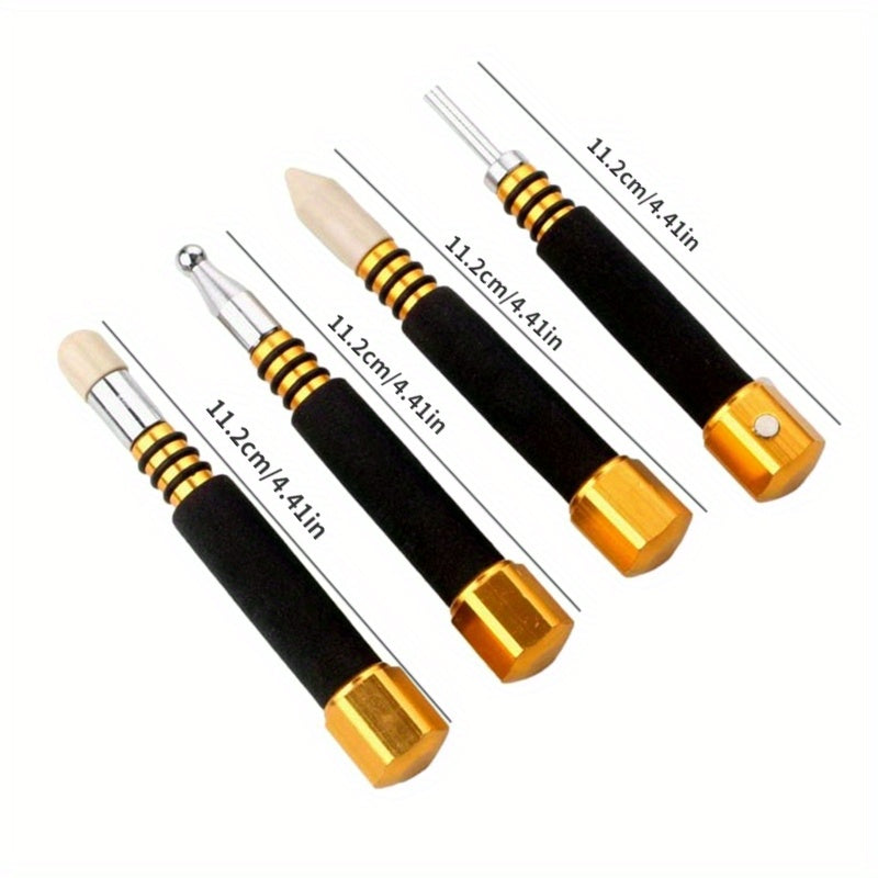 4pcs Anti-slip Car Body Dent Repair Tool Removable Pen Shape Traceless Repair Tool Automobile Body Dent Removal